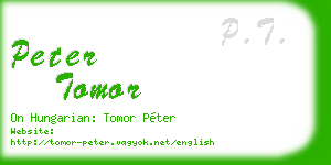 peter tomor business card